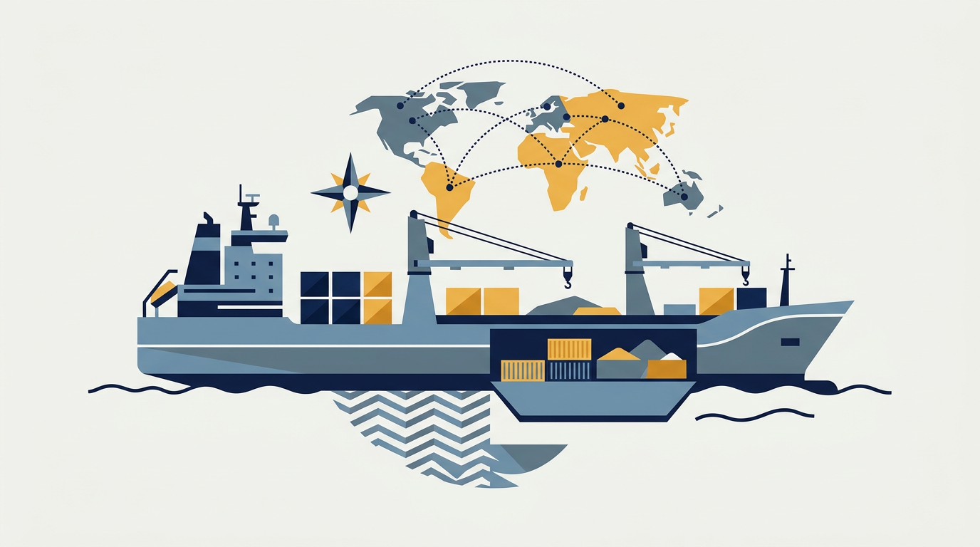 A modern multipurpose cargo vessel design.