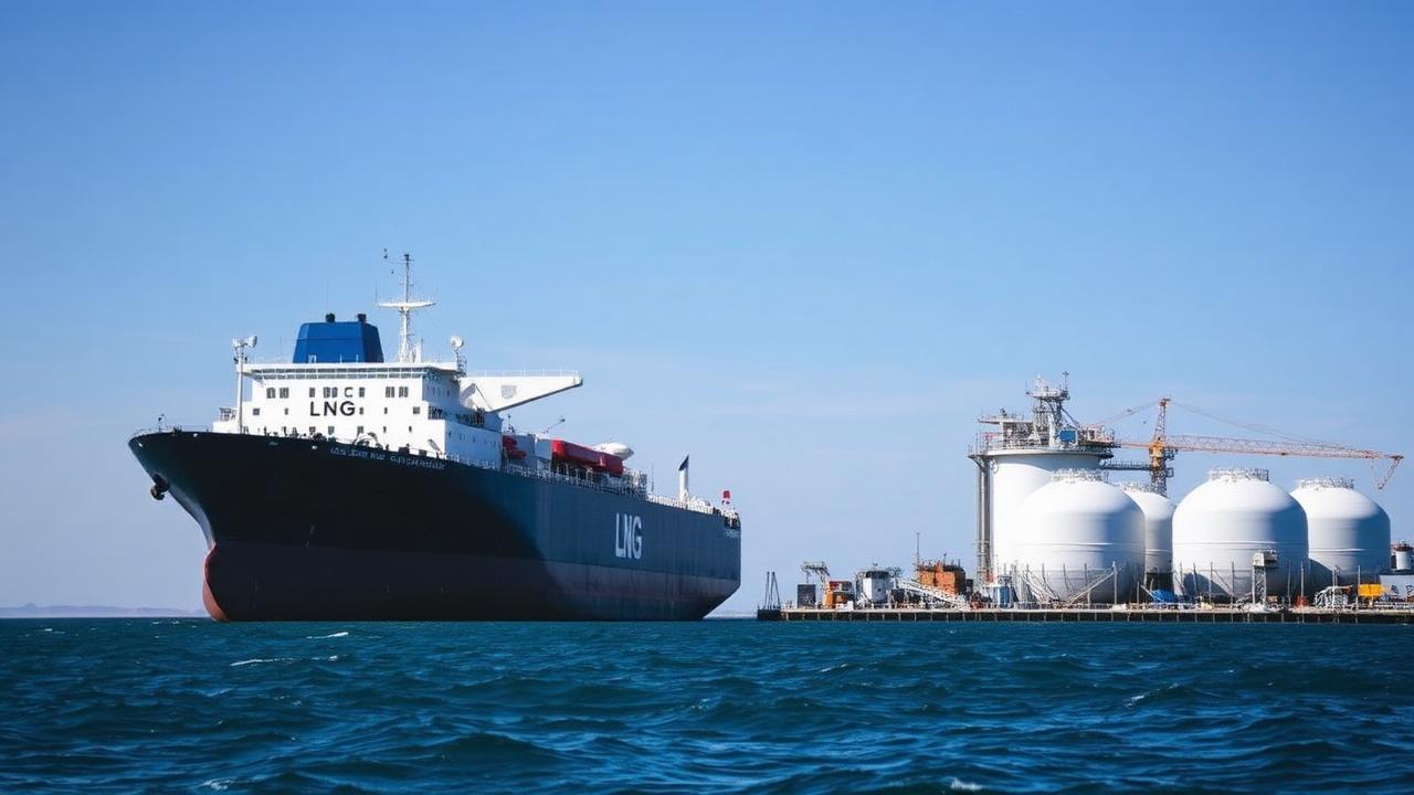LNG carrier at a Singapore terminal